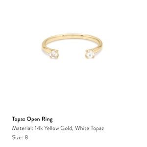 Mejuri Topaz Open Ring